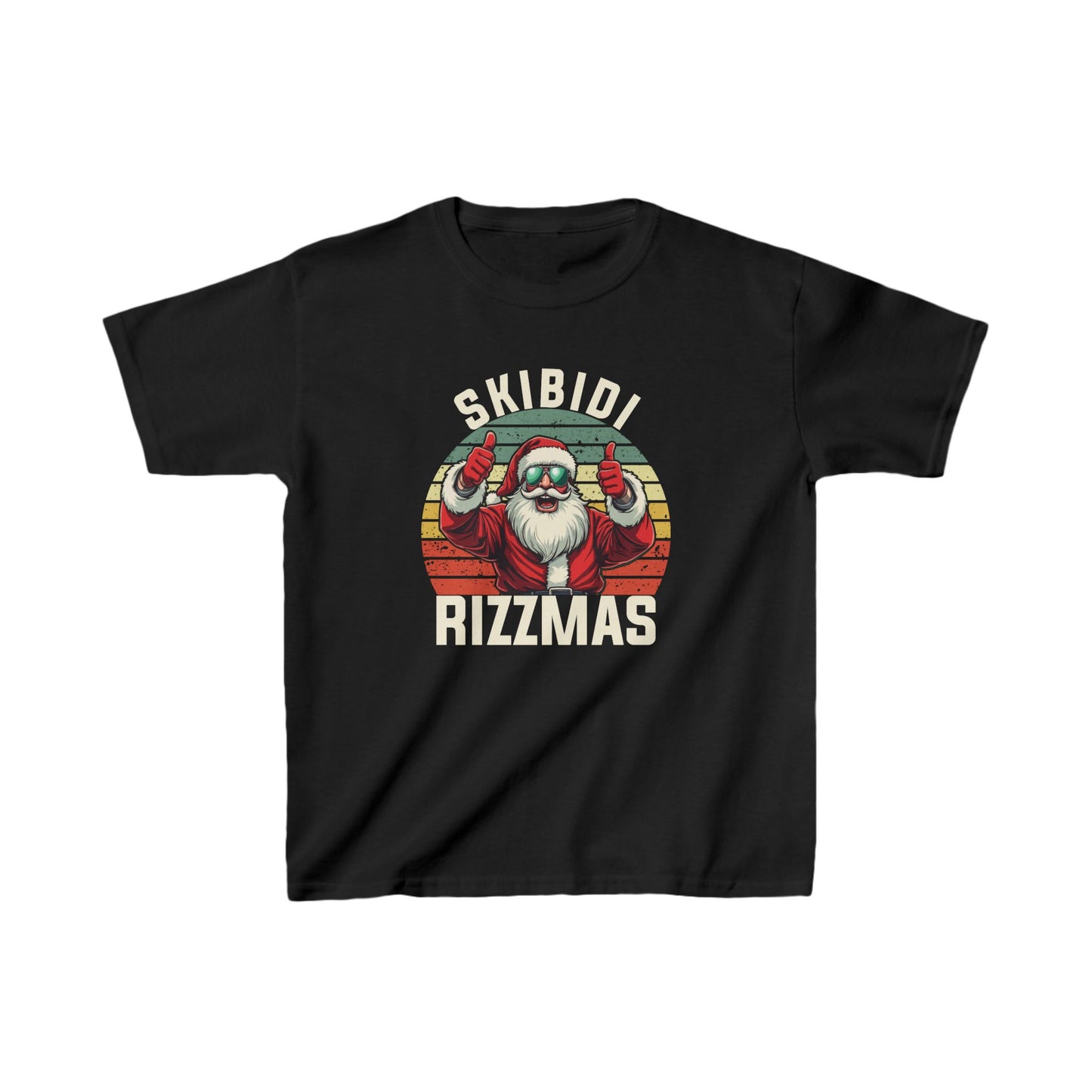 Skibidi Rizzmas Retro Christmas Kids T-Shirt