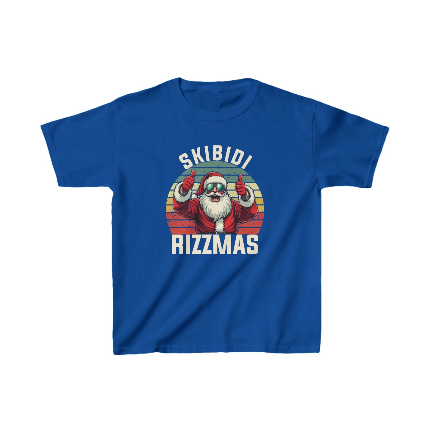 Skibidi Rizzmas Retro Christmas Kids T-Shirt