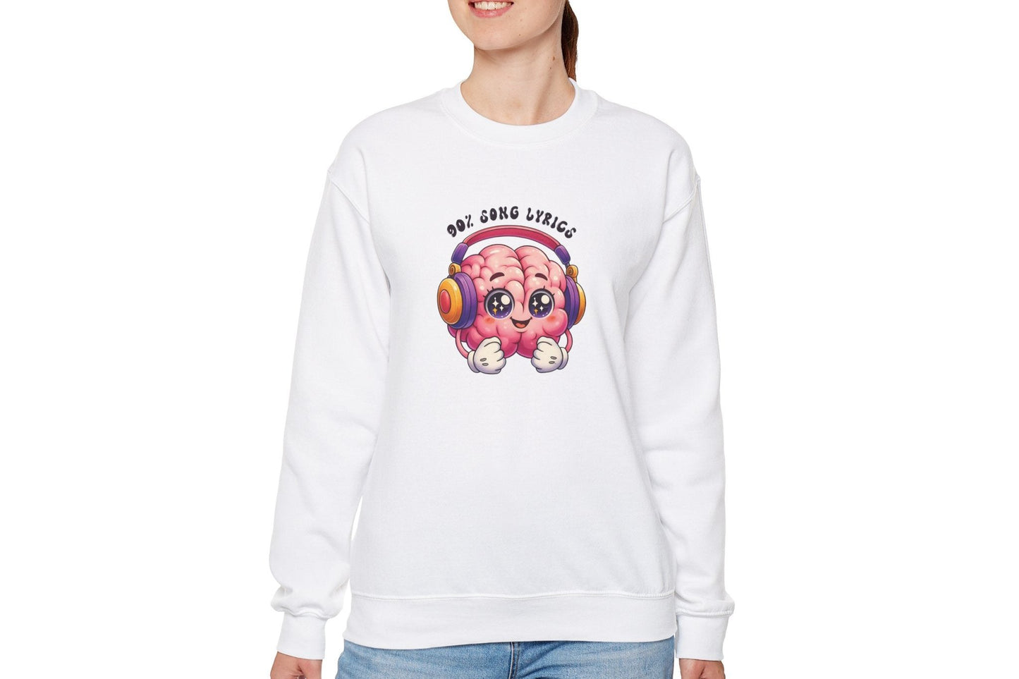 My Brain is 90% Song Lyrics Sweatshirt