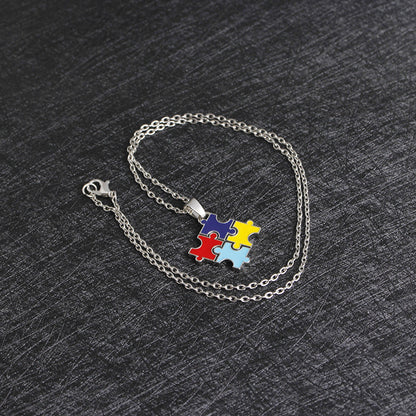 Connection Spectrum Puzzle Necklace