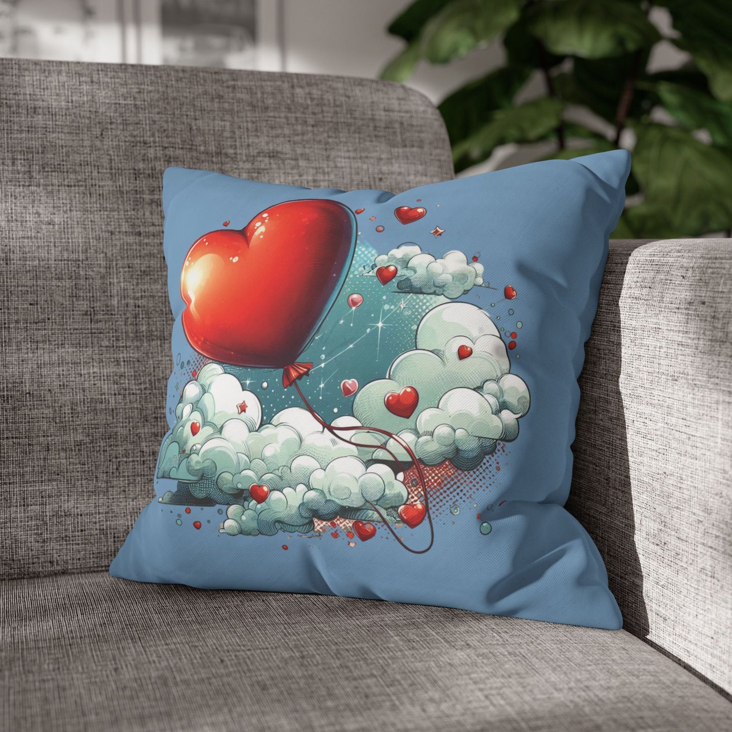 Dreamy Love In The Clouds Cushion Cover