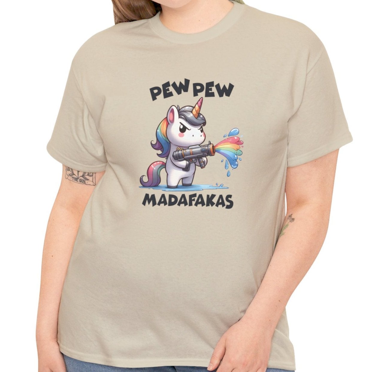 Pew Pew Madafakas Unicorn T-Shirt - Vivid Divergence