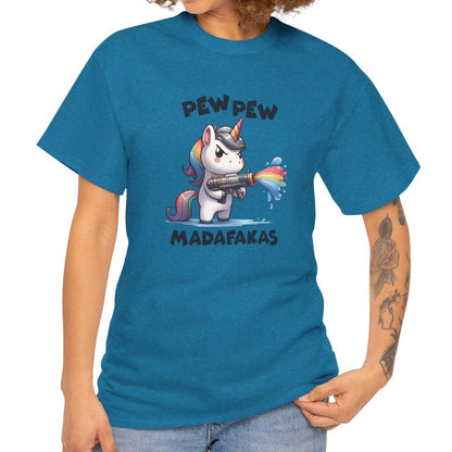 Pew Pew Madafakas Unicorn T-Shirt - Vivid Divergence