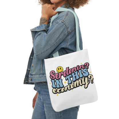 Serotonin in This Economy Tote Bag - Vivid Divergence