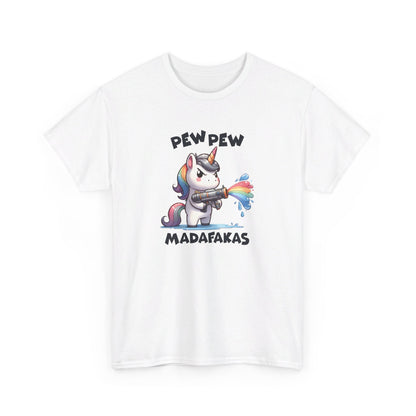 Pew Pew Madafakas Unicorn T-Shirt - Vivid Divergence