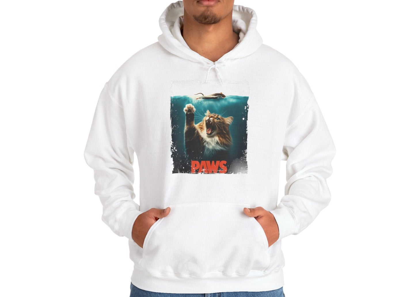 Paws Cat Jaws Parody Hoodie