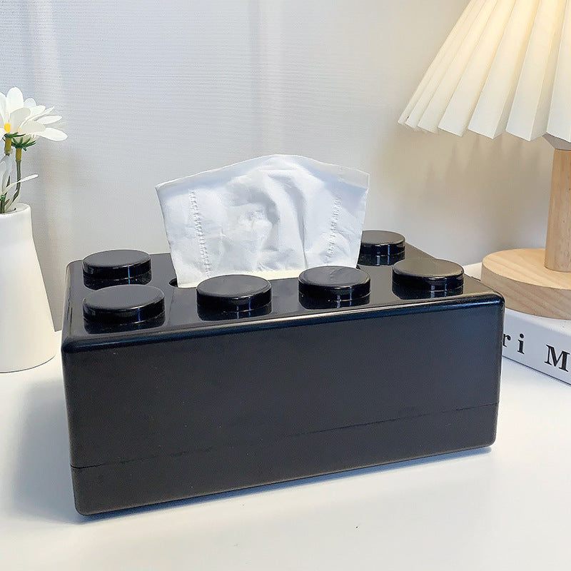 Lego Inspired Tissue Box Cover Black