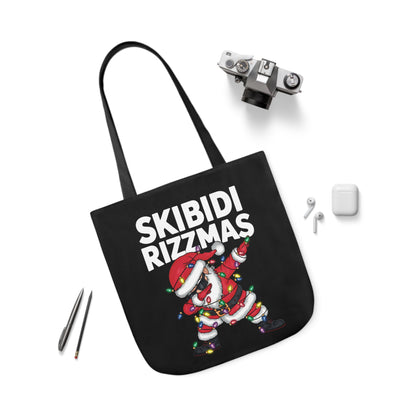 Skibidi Rizzmas Santa Dab Canvas Tote Bag