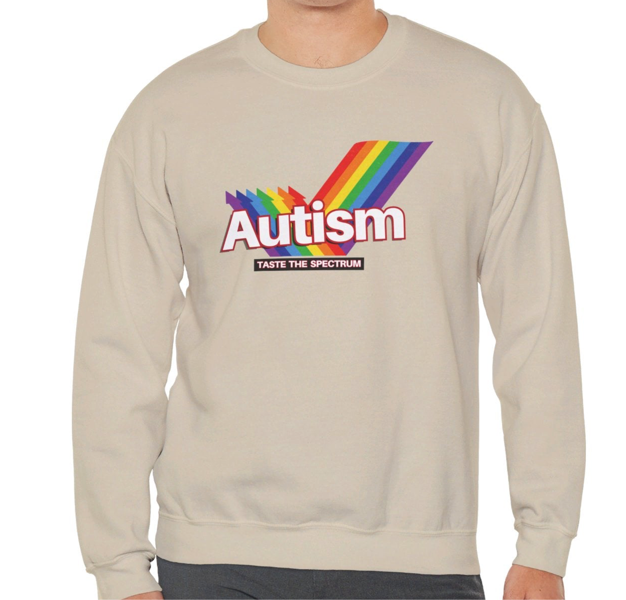 Autism Skittles Brand Parody Sweatshirt - Vivid Divergence