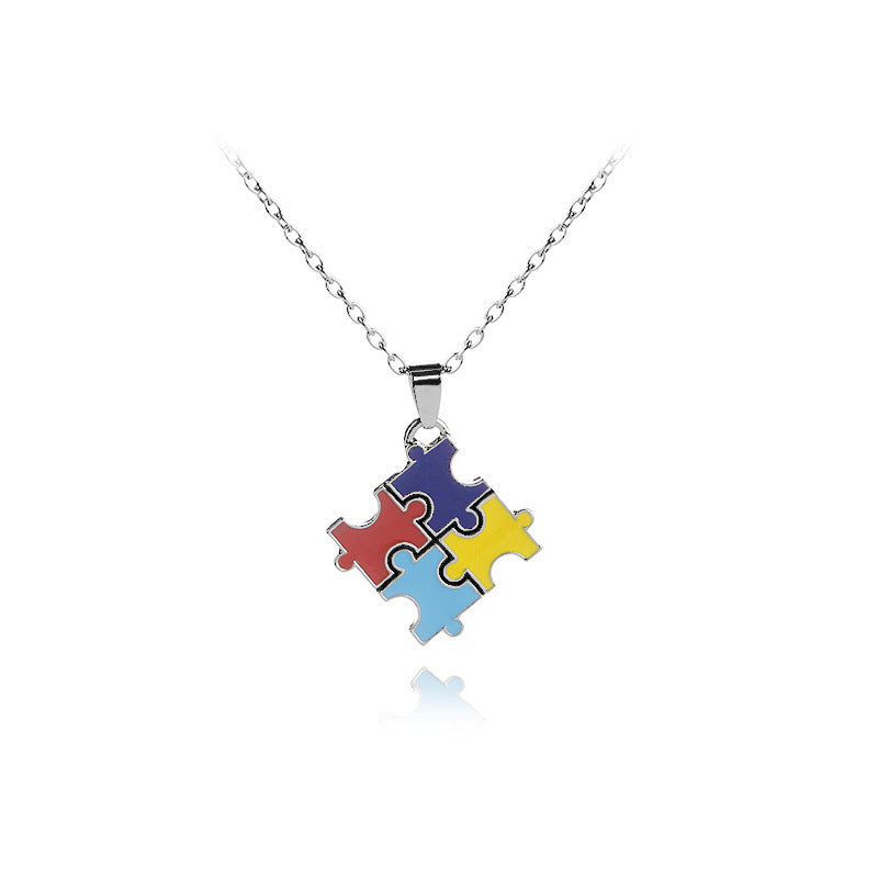 Connection Spectrum Puzzle Necklace