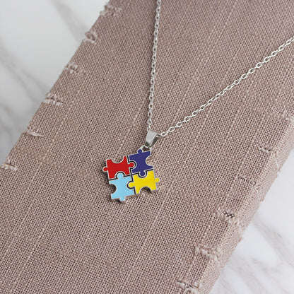 Connection Spectrum Puzzle Necklace