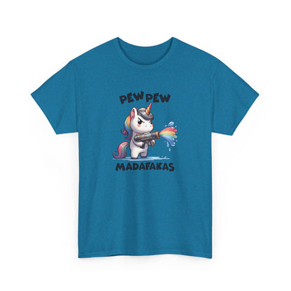 Pew Pew Madafakas Unicorn T-Shirt - Vivid Divergence