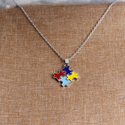 Connection Spectrum Puzzle Necklace