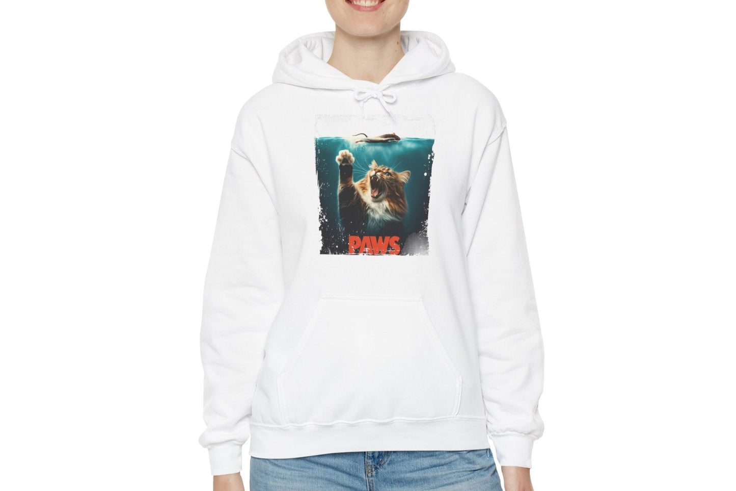 Paws Cat Jaws Parody Hoodie