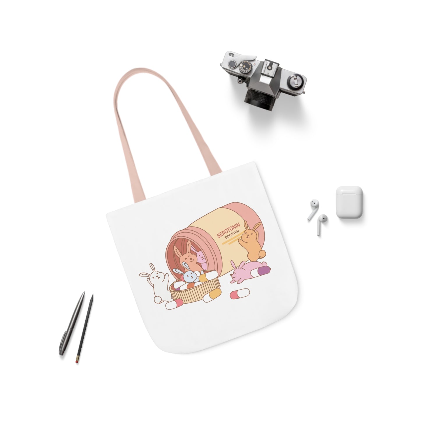 Serotonin Booster Canvas Tote Bag - Vivid Divergence