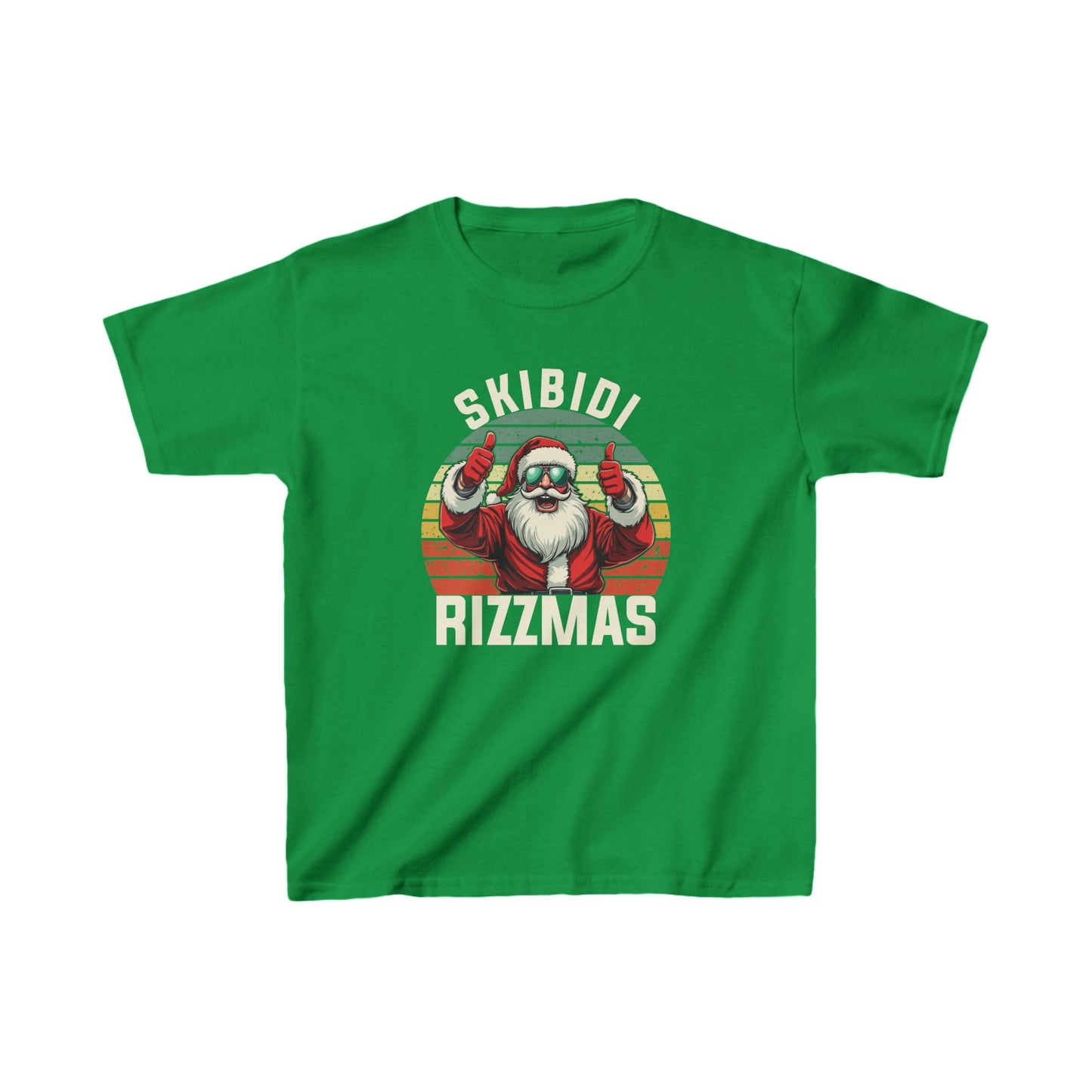 Skibidi Rizzmas Retro Christmas Kids T-Shirt