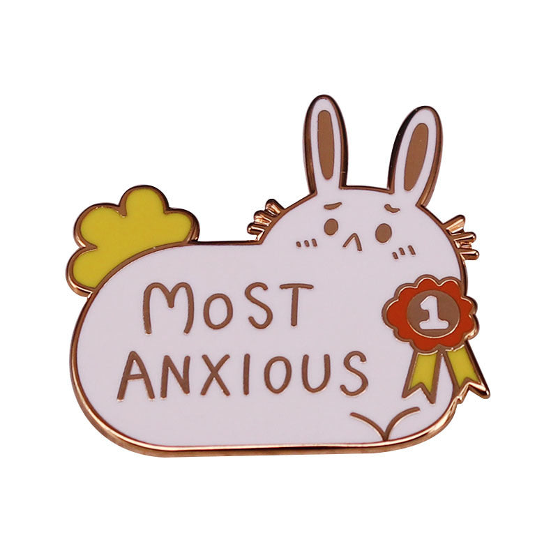 Most Anxious Bunny Badge Pin