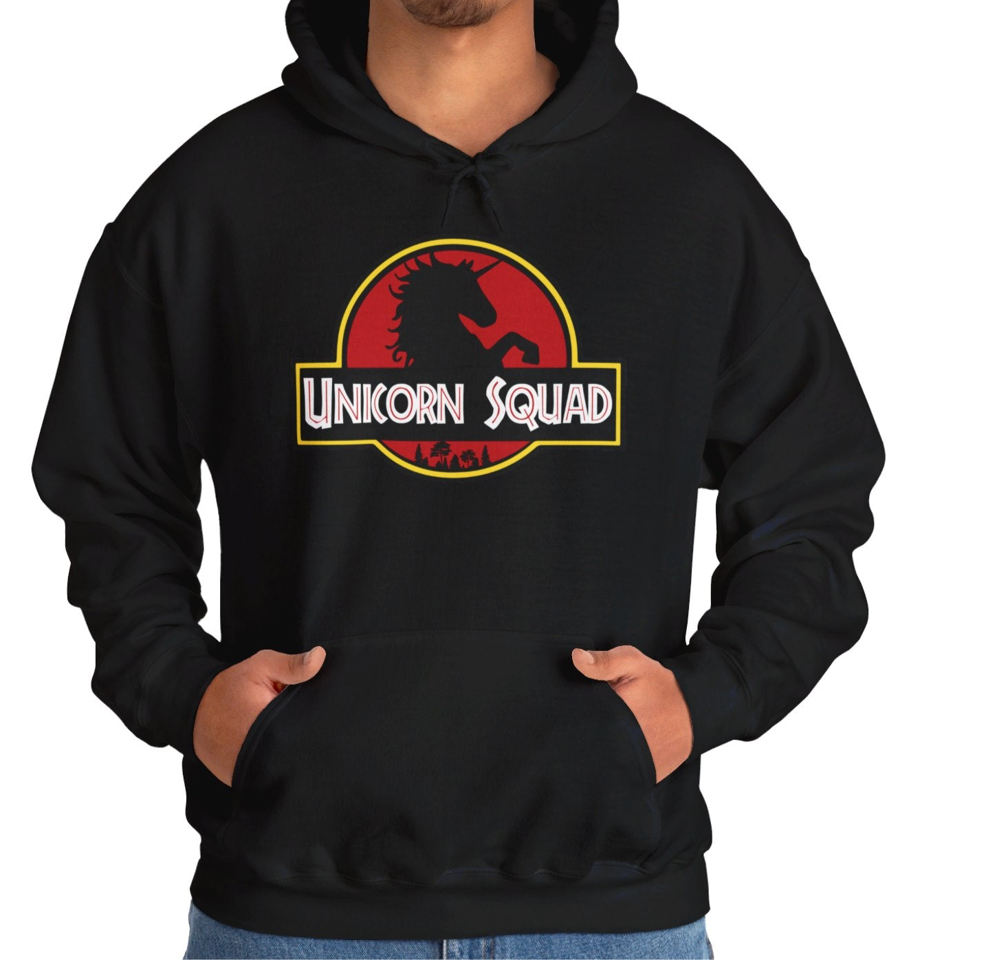 Unicorn Squad Jurassic Park Parody Hoodie - Vivid Divergence