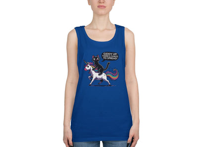 Giddy Up There's Chaos to Spread Cat and Unicorn Tank Top