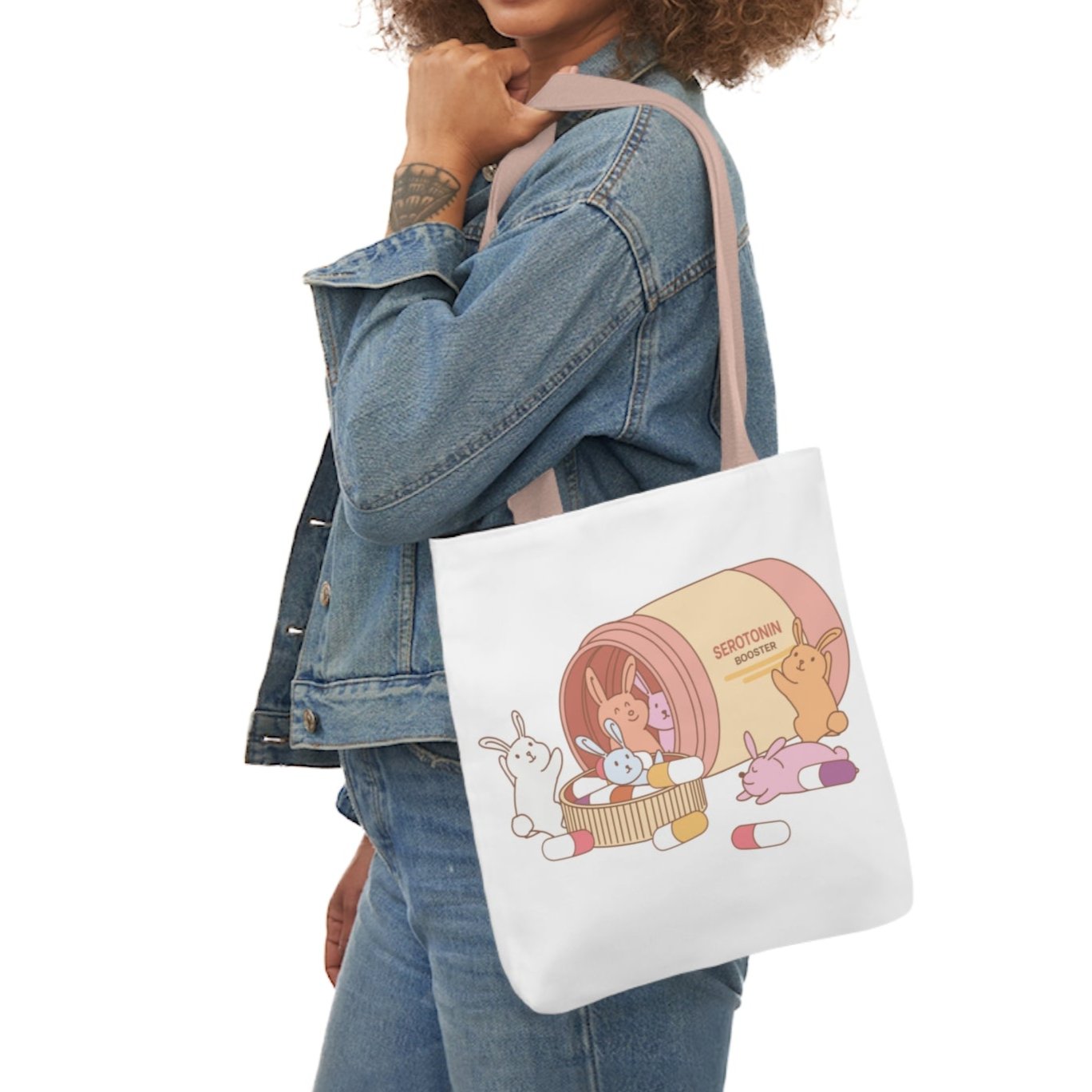 Serotonin Booster Canvas Tote Bag - Vivid Divergence