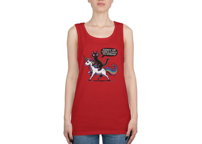 Giddy Up There's Chaos to Spread Cat and Unicorn Tank Top