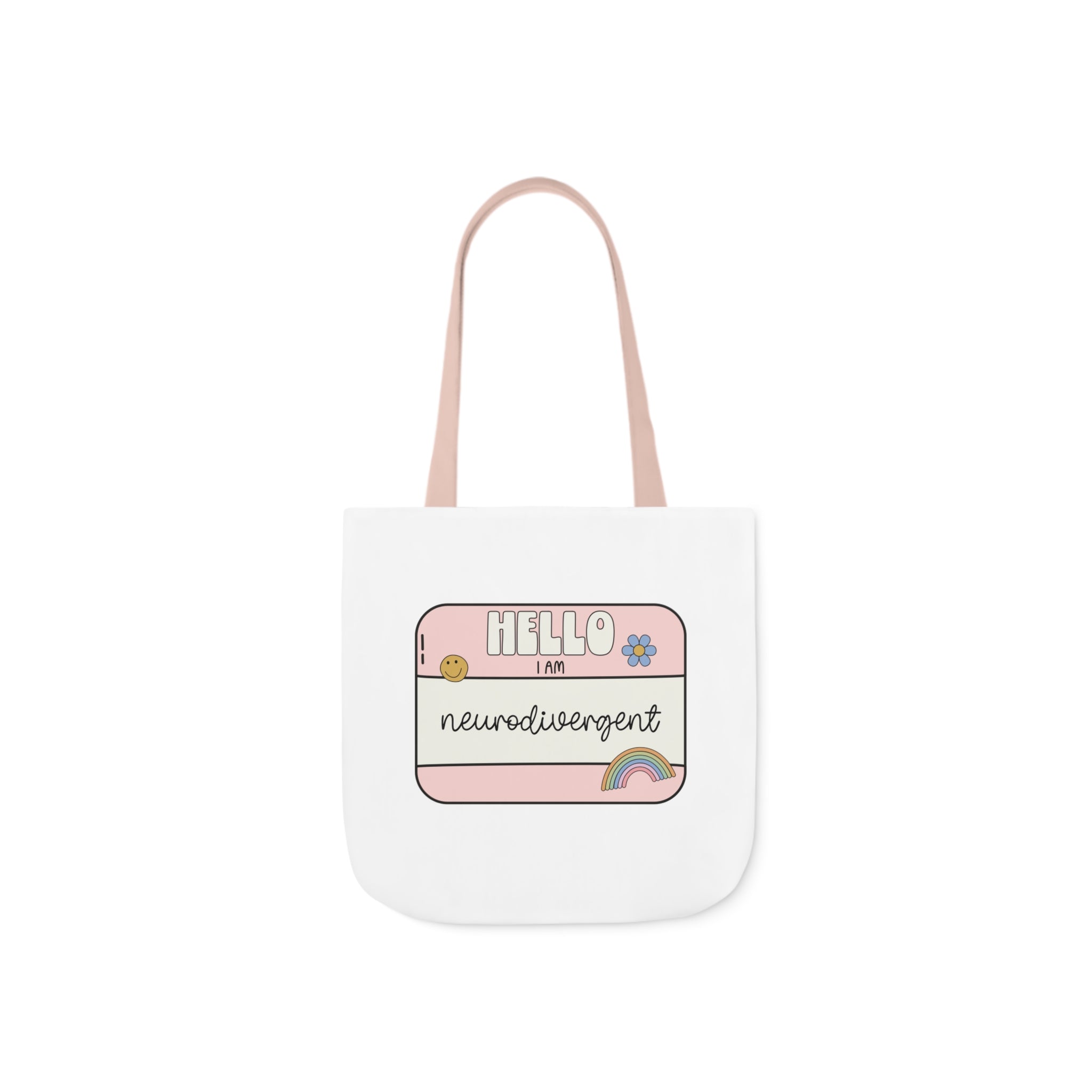 Hello I am Neurodivergent Canvas Tote Bag - Vivid Divergence