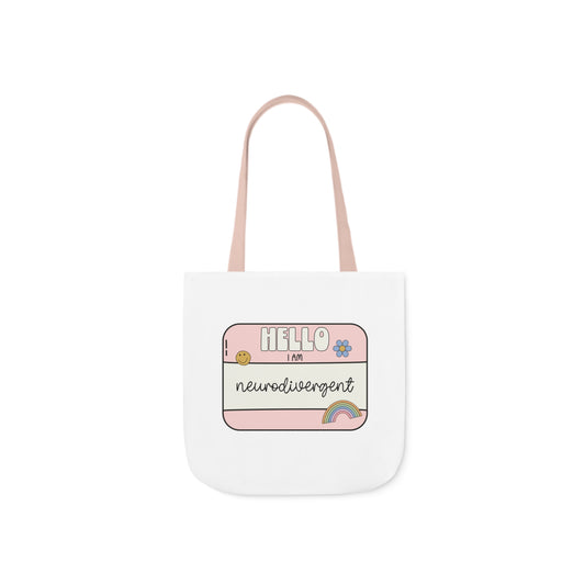 Hello I am Neurodivergent Canvas Tote Bag - Vivid Divergence