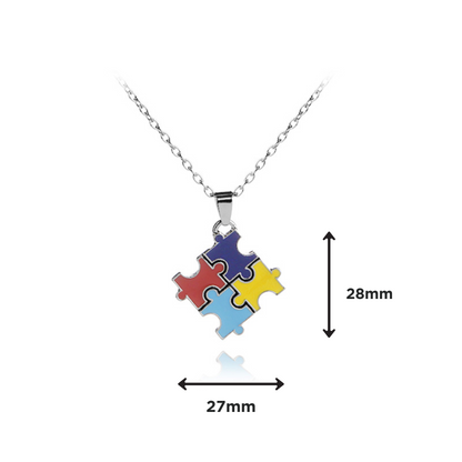 Connection Spectrum Puzzle Necklace