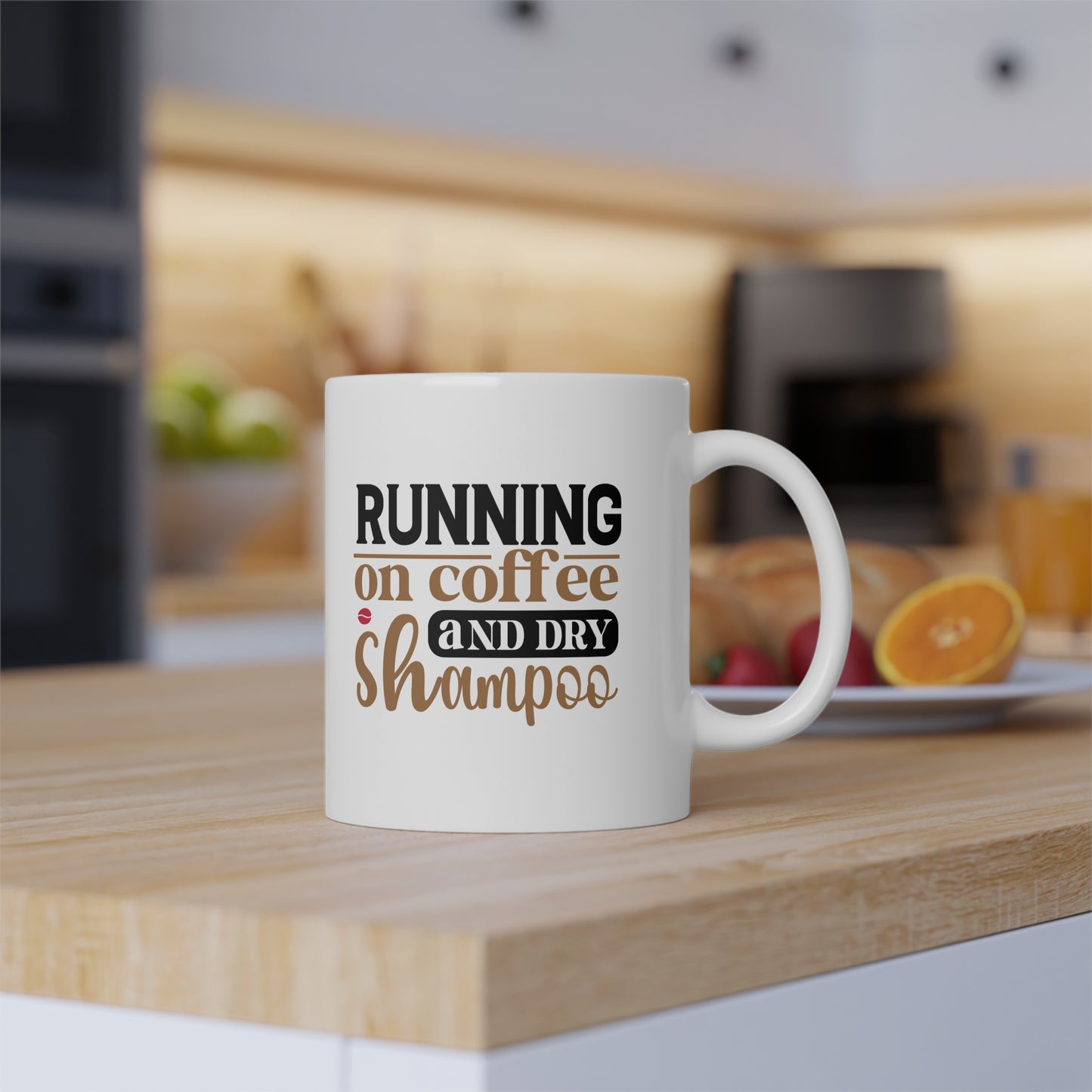 Running on Coffee and Dry Shampoo Mug - Vivid Divergence