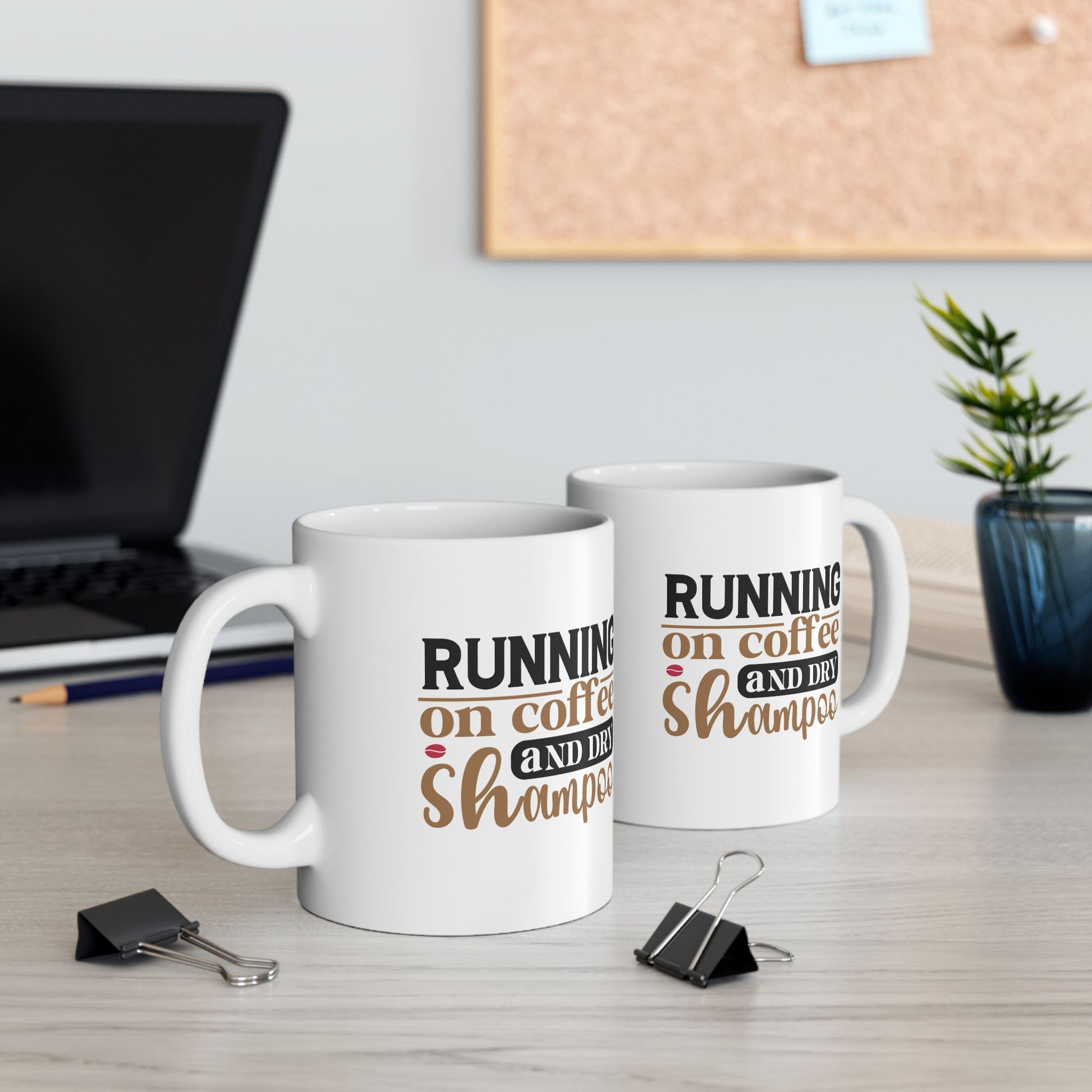 Running on Coffee and Dry Shampoo Mug - Vivid Divergence