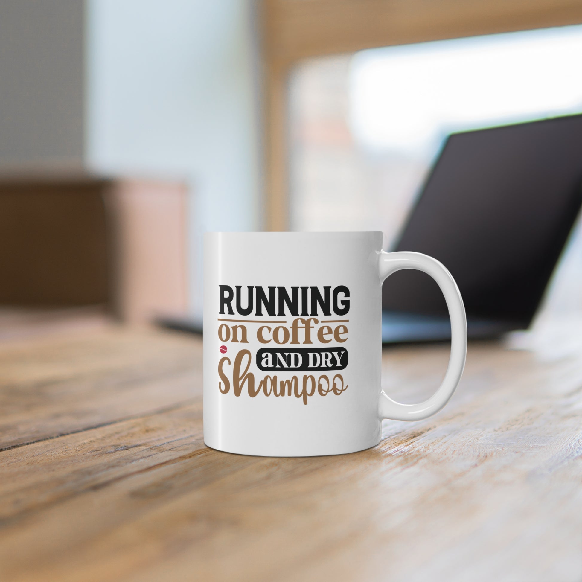 Running on Coffee and Dry Shampoo Mug - Vivid Divergence