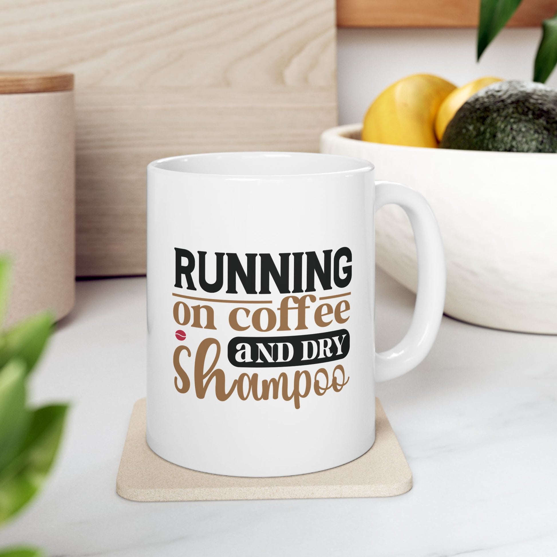 Running on Coffee and Dry Shampoo Mug - Vivid Divergence