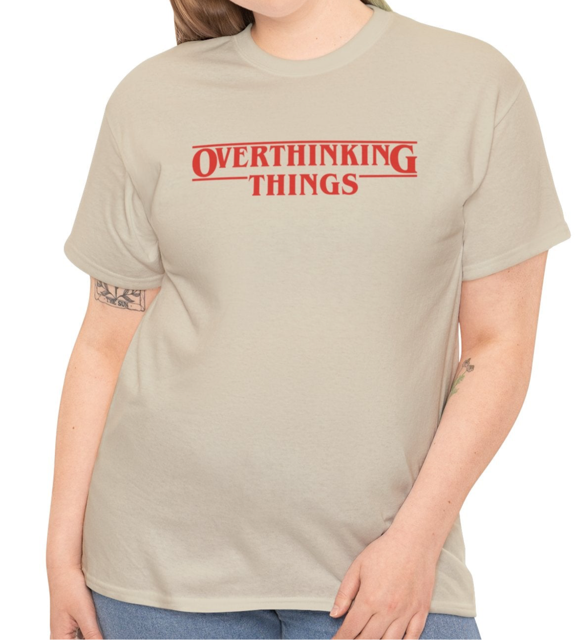 Overthinking Things Stranger Things Parody T-Shirt