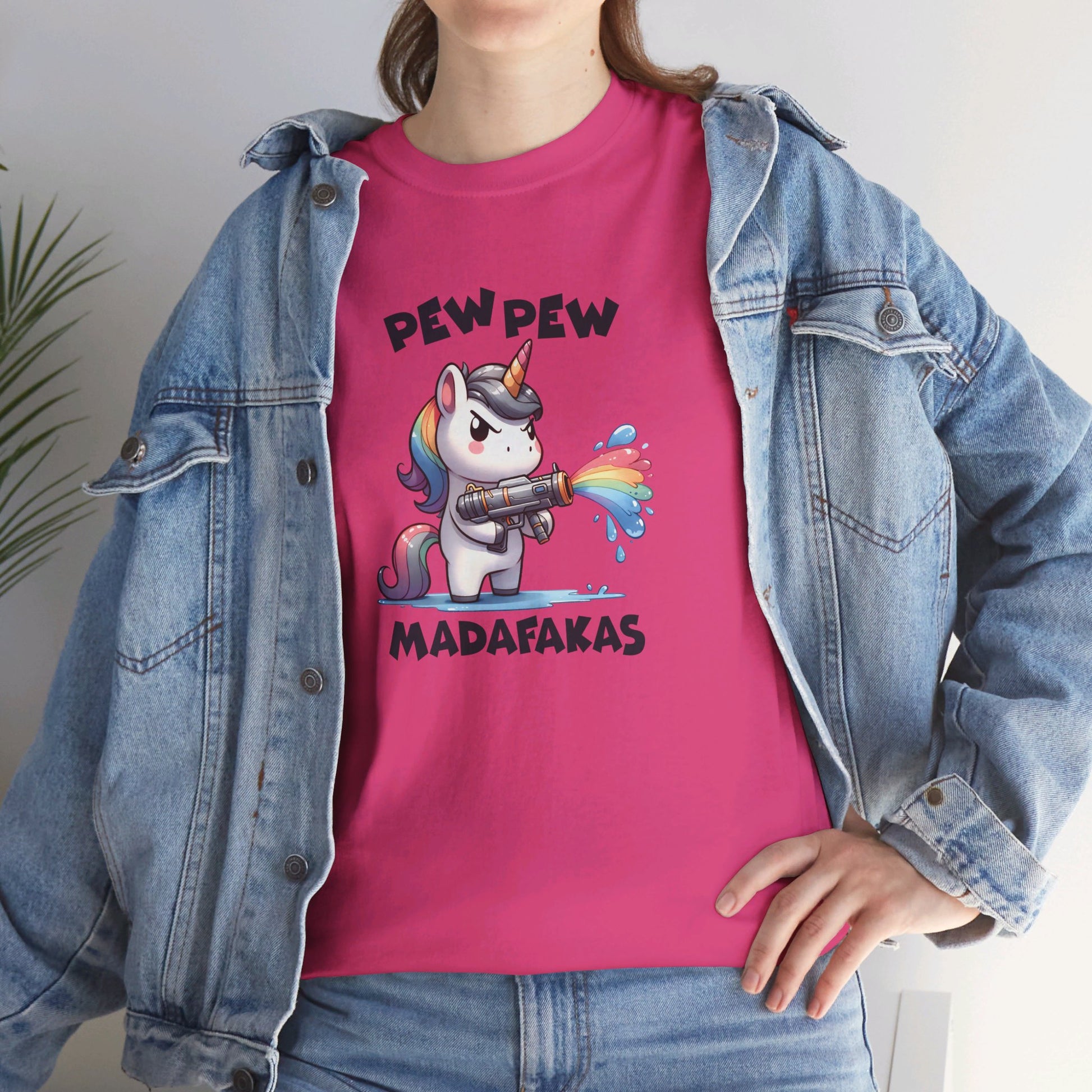 Pew Pew Madafakas Unicorn T-Shirt - Vivid Divergence