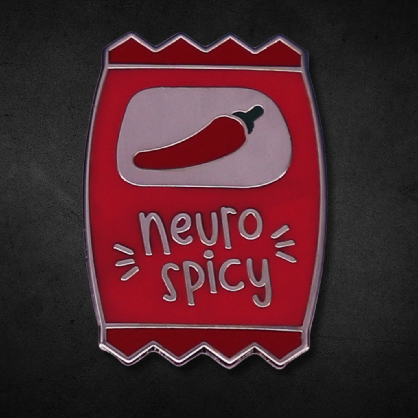 Neurospicy Hot Sauce Badge Pin