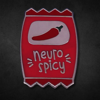 Neurospicy Hot Sauce Badge Pin