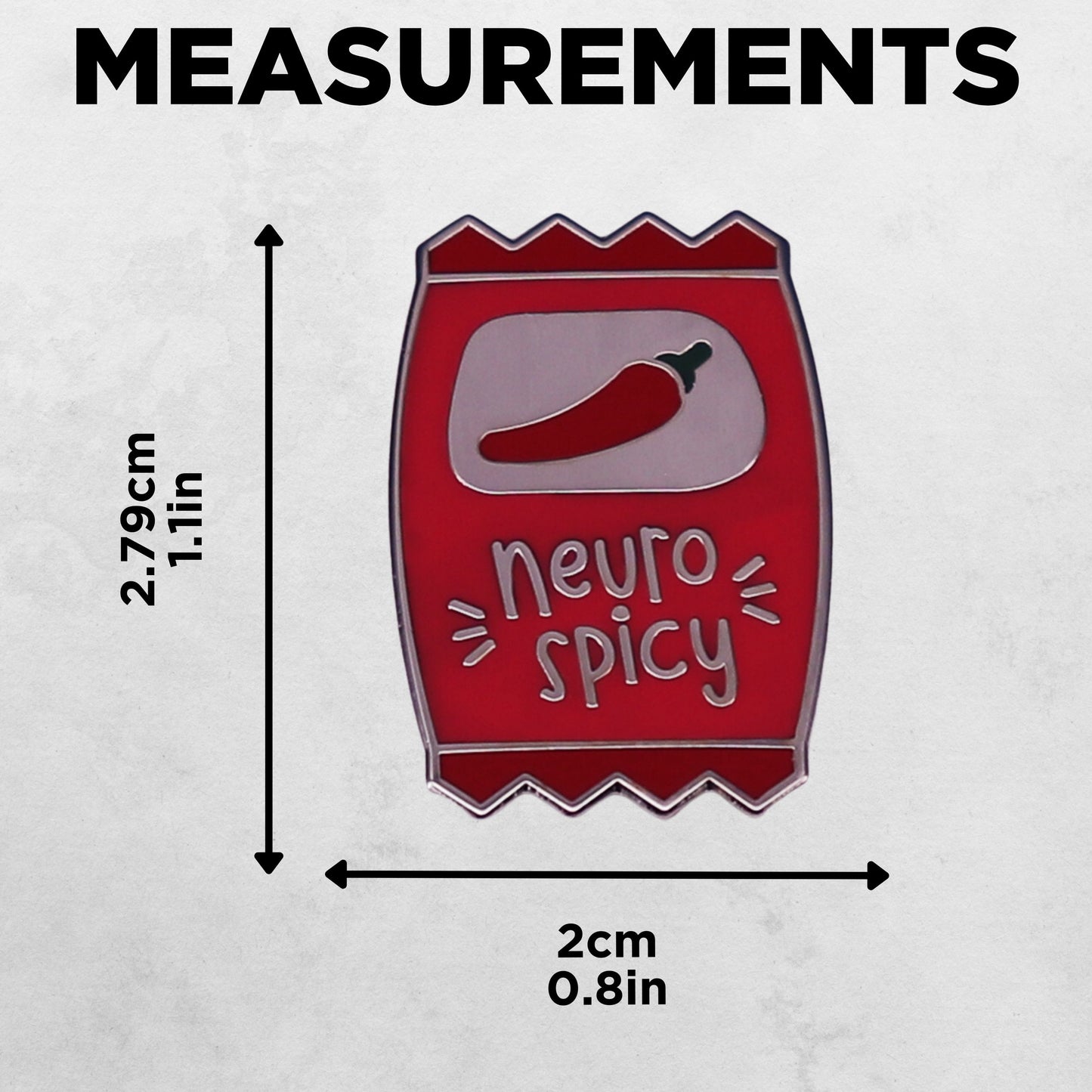 Neurospicy Hot Sauce Badge Pin